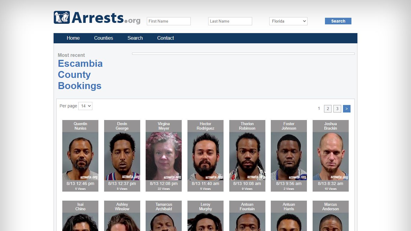 Escambia County Arrests and Inmate Search